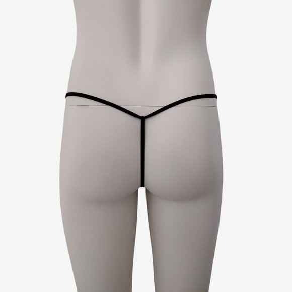 Adore Me Black Sheer Mesh Nylon G String Thong Panty Size S - Picture 6 of 13